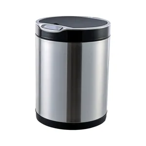 Hot Selling 12L High Quality Stainless Steel Sensor Dustbin Smart Garbage Bin Lid Household Kitchen Automatically Collects Trash