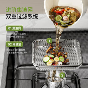 อ่างล้างจานสเตนเลส 304 รุ่น Seoul Collection แบบอ่างเดี่ยว ติดตั้งใต้เคาน์เตอร์ สีดำ ทำความสะอาดง่าย พร้อมตะแกรงระบายน้ำ - Product Image 1