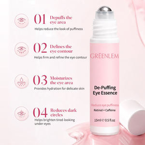 Greenlem OEM/ODM Soin des yeux végétalien à la caféine 100% pure, format standard, roll-on anti-poches, anti-cernes et anti-rides - Product Image 5