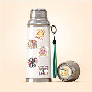 100 p/pack récompenses Phrases autocollants pour bouteilles d'eau Skate Board <span class=keywords><strong>personnalisé</strong></span> Graffiti santé mentale connaissances éducation autocollants - Product Image 3