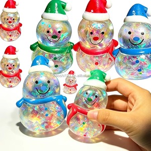 9cm Christmas Santa Claus TPR Maltose Textured <b>Glitter</b> Squeeze Toy Simulated Doll Slow Rebound Stress Relief Fidget Toy - Product Image 3
