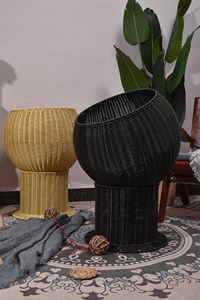 XH Kitty Ball Cat <span class=keywords><strong>Bed</strong></span> Cave Claw-Proof Faux Rattan <span class=keywords><strong>Dog</strong></span> muebles de lujo lavable cojín reemplazable fácil de limpiar jaulas para mascotas - Product Image 6