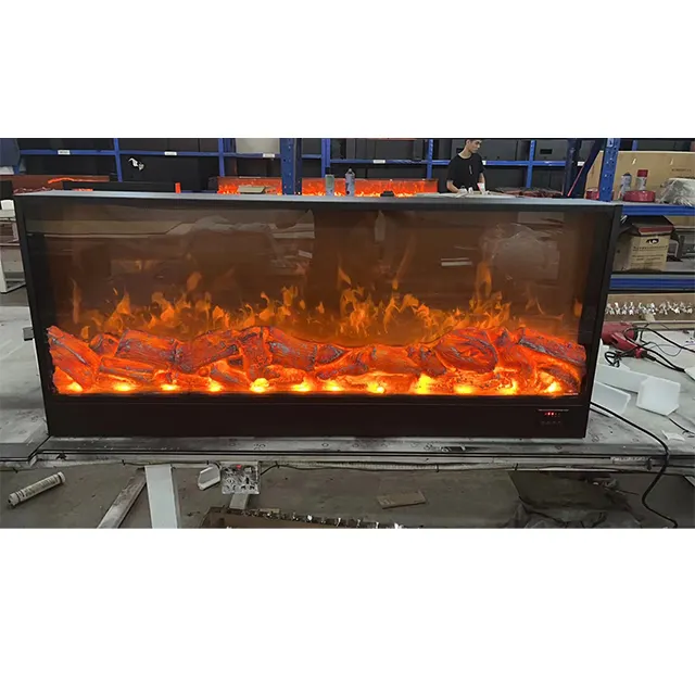 Led yangın alev buhar 3d elektrikli şömine ısıtıcı su buharı şömine