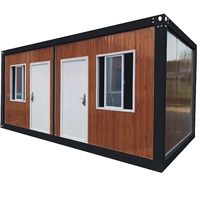 Maison préfabriquée à deux étages de 80 m² avec 2 chambres, design graphique 5950*3000*2800mm