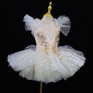 Costume da Balletto per Bambine, Abito da <span class=keywords><strong>Ballerina</strong></span> Principessa, Tutù per Esibizioni di Danza, Costume per Allenamento Latino - Product Image 3