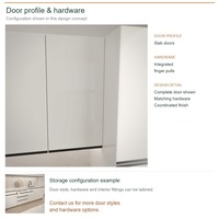 Meuble de cuisine sur mesure à finition ultra brillante, aménagement minimaliste, livraison en kit, boîtes de rangement en MDF et tiroirs à fermeture amortie