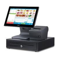 Ensemble complet personnalisé imprimante de facturation PC Windows 10 restaurant terminal de caissier tactile Pos systèmes Pos tout-en-un