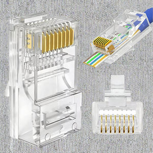 Conectores RJ45 YL-525 8P8C de la Mejor Marca, Enchufe de Aleación de Cobre con Acabado FU/1U/3U para Redes Ethernet Cat5/Cat6, Blindados/Sin Blindar - Product Image 3