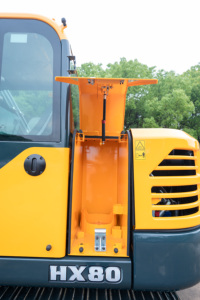 Excavadora de cadenas Hyundai HX80 amarilla, miniexcavadora hidráulica de construcción de 8 toneladas - Product Image 3
