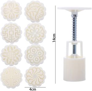 Ensemble de 6 moules à gâteaux de lune floraux de 50g pour le Festival de la Mi-Automne, à pression manuelle, écologiques, antiadhésifs, compatibles lave-vaisselle, qualité alimentaire - Product Image 4