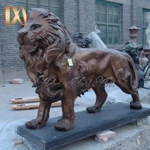 Ideal Arts antique garden Life Size bronze lion sculpture statue large animal sculptures
