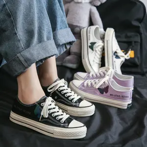 Wholesale Latest Design Multicolor Women Casual Canvas Sneakers Shoes with Your Own Logo