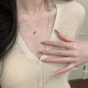 Collier pendentif en forme de gourde creuse en argent pur S925, style chinois, entièrement serti de diamants, accessoire de mode de luxe haut de gamme exquis - Product Image 4