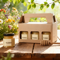 Pot en verre hexagonal miniature de 250 ml avec couvercle, pour confiture, épices, fruits, miel, format Mason, 1,5 oz