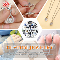 Diamante Cultivado en Laboratorio Redleaf con Certificación IGI, 0.3-5ct, Color D, VVS-VS, HPHT y CVD, Gema Suelta al por Mayor