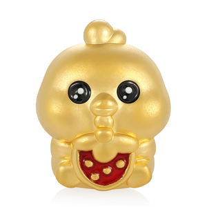 Cultura del zodiaco chino 24K oro micro-duro oro puro frambuesa pulsera en forma de pollo con cuentas joyería de oro de gama alta - Product Image 1