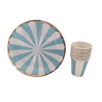 Assiettes en papier haut de gamme matière première jetable fantaisie Design cercle assiette en papier assiette plat maison fête hôtel Restaurant gratuit 15