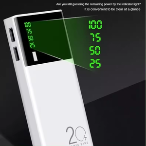 Batterie externe portable 20000 mAh avec logo OEM, chargeur mobile LED, sortie 10W – Cadeau idéal - Product Image 3