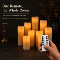 Bougies Pilier LED Sans Flamme de Différentes Tailles, Alimentées par Piles, Idéales pour les Fêtes, les Mariages et les Souvenirs – Approvisionnement Direct Usine