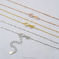 Chaînes en argent 925 plaqué or fin haut de gamme, collier en filigrane pour femme, collier en couches, fournitures polyvalentes de fabrication de bijoux