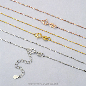 Catene in <span class=keywords><strong>argento</strong></span> 925 placcate in oro <span class=keywords><strong>sottile</strong></span> di fascia alta, collana da donna con colletto in filigrana a strati Versatile per creare gioielli - Product Image 2