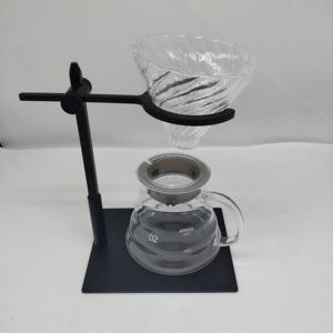 Porte-café à main en acier inoxydable, cafetière, cafetière à main, pot partagé, porte-filtre réglable - Product Image 5