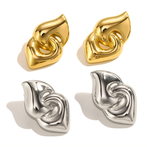 COOL vente en gros personnalisé Vintage plaqué or Designer bijoux de mode boucles d'oreilles en acier inoxydable - Product Image 2