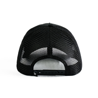 Gorras de béisbol de moda de Venta caliente gorra de camionero de malla bordada personalizada gorra de malla negra gorra de camionero de 5 paneles