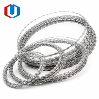 Sélevez-vous entre le fil barbelé simple ou double en spirale, bobine personnalisée de 30 à 110 cm pour clôture de protection des pépinières.