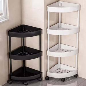 رف تخزين 3/طبقات رف تخزين بعربة متدحرجة رف تخزين بزاوية حمام مثلث رف أرضي قائم بقصة StorageRacks - Product Image 1