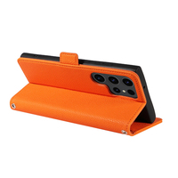 Étui portefeuille en cuir PU avec porte-cartes, dragonne et support pour Samsung S23 Ultra/S23 Plus/S23 FE/S22 Ultra/S23