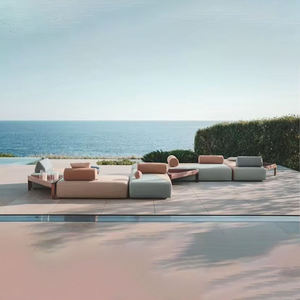 Inside or Outdoor Furniture Poolside Sun Lounger Aluminum Waterproof Fabric Sunbed Hotel Patio Lounge <b>Bed</b> - Product Image 2