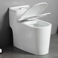 Inodoro de Cerámica de Alta Calidad para Hotel, Diseño Moderno Cuadrado de Una Pieza, con Doble Descarga, Sanitario para Baño