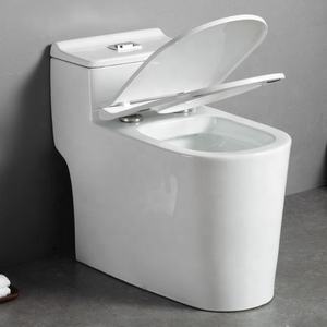 Sartén de cerámica para inodoro de Hotel de <span class=keywords><strong>alta</strong></span> calidad, diseño moderno, inodoro cuadrado de una pieza, cuenco de baño de doble descarga, artículos sanitarios - Product Image 2