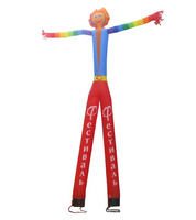 Poupée gonflable publicitaire de clown de 8 m pour événements sportifs et promotions, avec kits de réparation et souffleur inclus