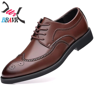 Zapatos de Cuero Brogue para Hombre, Estilo Británico, para Negocios Formales, Tallas Grandes (38-48), Novedad 2025 - Product Image 1