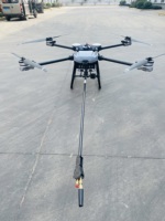 Drone de nettoyage haute pression avec capteur RTK haute précision et anti-collision, pour le nettoyage de fenêtres en hauteur (0-200m)