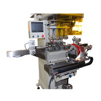 Machine d'impression Tampo semi-automatique de haute précision Imprimantes de tampons de tasse scellés Servo à quatre couleurs pour casques État neuf