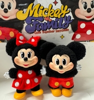 POPMART Mic Key Family Figurines en vinyle et peluches pour enfants, pendentifs, boîte mystère, cadeau surprise anime pour enfants