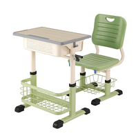 Ensemble chaise et bureau ergonomiques pour enfants à prix d'usine avec réglage en hauteur et panier de rangement