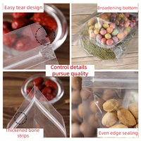 Spot gros HD emballage alimentaire en plastique transparent sac d'os scellé joint épaissi sac à fermeture éclair auto-scellant