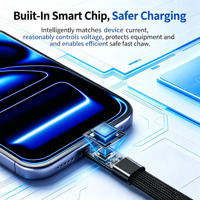 Kabel Data Pengisian Cepat CC Lipat 240W 1.5M dengan Desain Siku 90 Derajat dan Cangkang Paduan untuk Smartphone Tablet Grosir