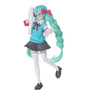 18CM Jouet Manga Figurine Statues Figures 16e Anniversaire Commémoratif Uniforme Scolaire Lunettes <span class=keywords><strong>Miku</strong></span> PVC Anime <span class=keywords><strong>Figure</strong></span> - Product Image 5