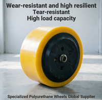 Roue de traction lisse en polyuréthane PU durable, 230x75 mm, 5 trous cylindriques pour boulons, utilisée sur les chariots élévateurs HY Yale / camions
