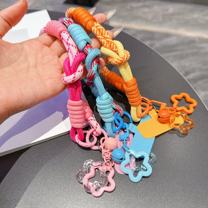 Correa para Teléfono con Anillo de Estrella, Cordón para Teléfono con Parche de Tarjeta Colorido, Llavero, Correa para Teléfono con Estrella, Correa de Muñeca Portátil Antipérdida - Product Image 3