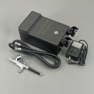 Kit aérographe électrique portable Thunder Mini Compressor, largeur de pulvérisation 20 mm, pour travaux artistiques et nail art - Product Image 1