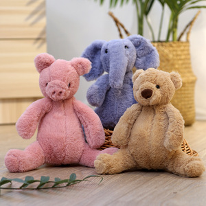 Soffice maiale carino Panda elefante orso dinosauro animali imbalsamati bambola per dormire per bambini cuscino peluche giocattoli animali per ragazzi ragazze - Product Image 2