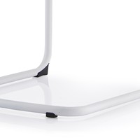 Chaise de bureau ergonomique JOHOOFURNITURE avec base cantilever, cadre blanc, fabriquée en Chine, idéale pour les salles de conférence