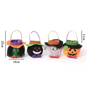 Bolsa de Halloween con Diseño de Bruja y Calabaza, Bolsa de Dulces para Niños, Accesorio para Disfraces de Fiesta - Product Image 6