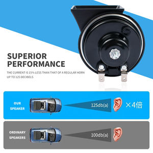 Bocina eléctrica de caracol, claxon de aire de 12v, 300 DB, para tren, camiones, coches y motocicletas, versión actualizada con estilo - Product Image 5